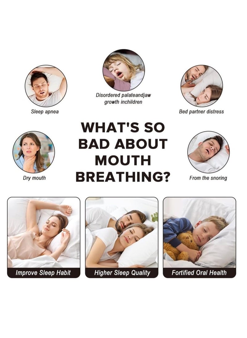 Sleeping Mask 30 Pack Sleep Strips,Yakiter Sleep Tape, Mouth Tape for Sleeping Specially Designed for Lip Contact,Mouth Sleep Tape for Improved Nasal Breathing and Reduced Snoring- Stop Snoring Aids for Women & Men - Image 2