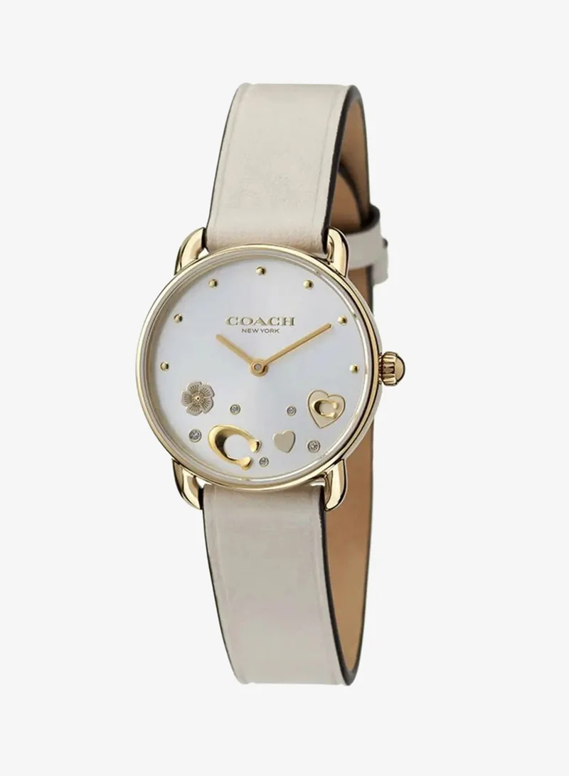 Coach Leather Strap Analog Watch