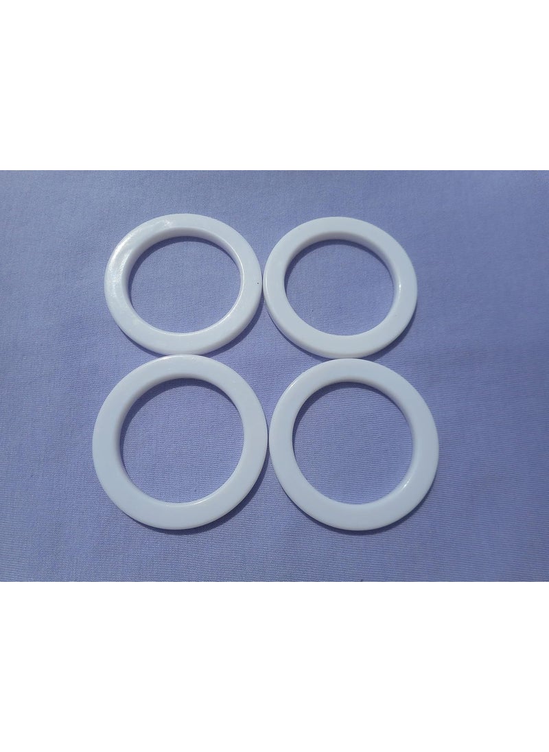 Chandrabadni Cbadni Decor Plastic Curtain Rings Eyelet 15 Inches with Lock Transparent Pack of 48 Pcs  - Image 4