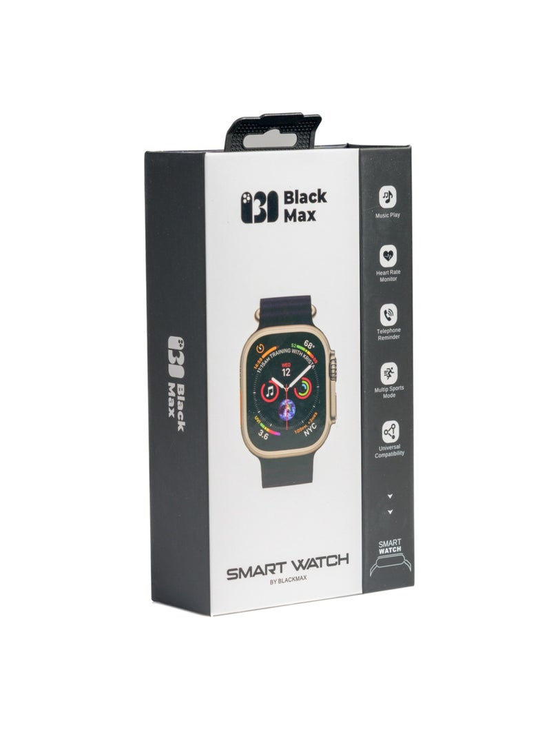 BLACK MAX “Black Max Smart Watch – Water-Resistant, Heart Rate Monitoring, Stylish Design with 2-Year Warranty” - Image 2