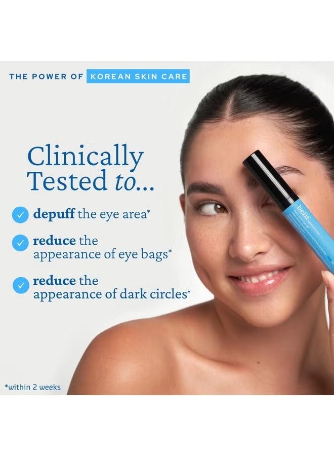 بليف Aqua Cooling Eye Gel - الكافيين وحمض الهيالورونيك للتنفخ والترطيب ، النياسيناميد وفيتامين C للدوائر المظلمة ، الأدينوسين والكولاجين للتسرب والتشديد ، العناية بالبشرة الكورية - Image 2