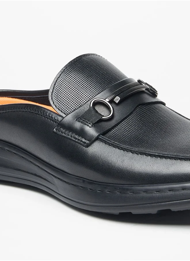 لو كونفورت Men's Textured Slip-On Mules