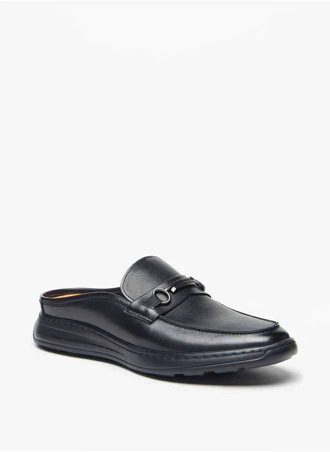 لو كونفورت Men's Textured Slip-On Mules