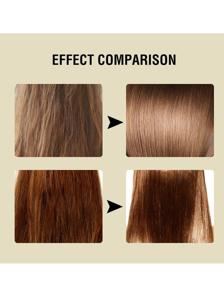 PURC قناع زيت جوز الهند للشعر، بلسم طبيعي وآمن لإصلاح الشعر، كريم علاج تنعيم وتعديل الشعر، قناع استعادة الشعر لإصلاح التلف، الشعر الجاف والمجعد - Image 5