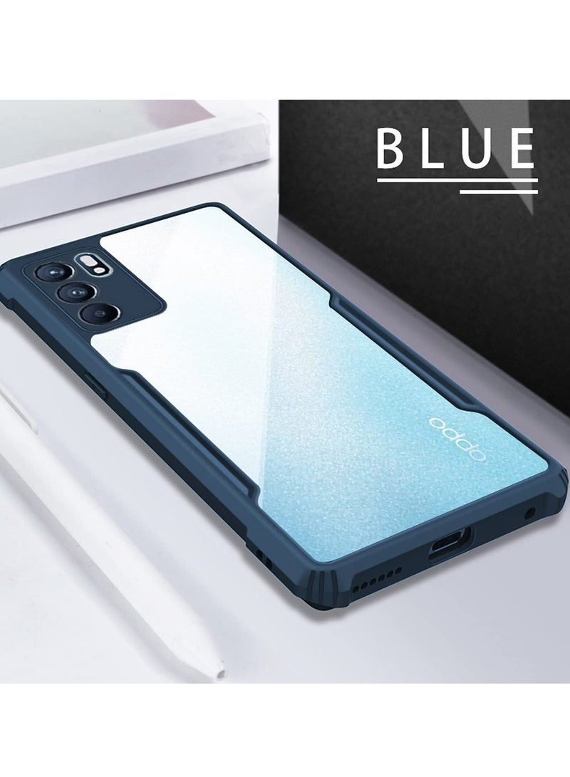 غطاء هاتف محمول لجهاز OPPO Reno 6 Pro 5G، غطاء رفيع جدًا وخفيف الوزن من مادة TPU لينة + غطاء خلفي شفاف من الأكريليك - Image 5