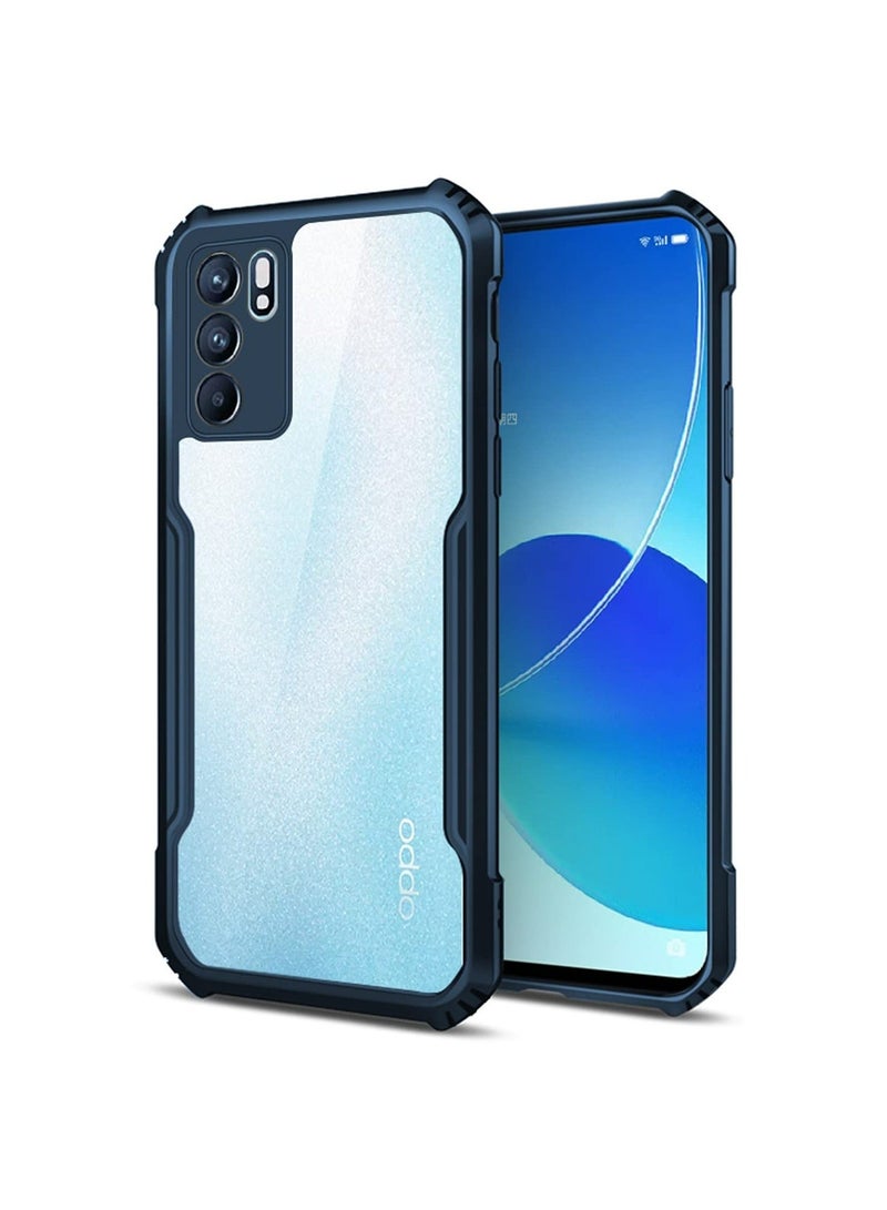 غطاء هاتف محمول لجهاز OPPO Reno 6 Pro 5G، غطاء رفيع جدًا وخفيف الوزن من مادة TPU لينة + غطاء خلفي شفاف من الأكريليك - Image 1