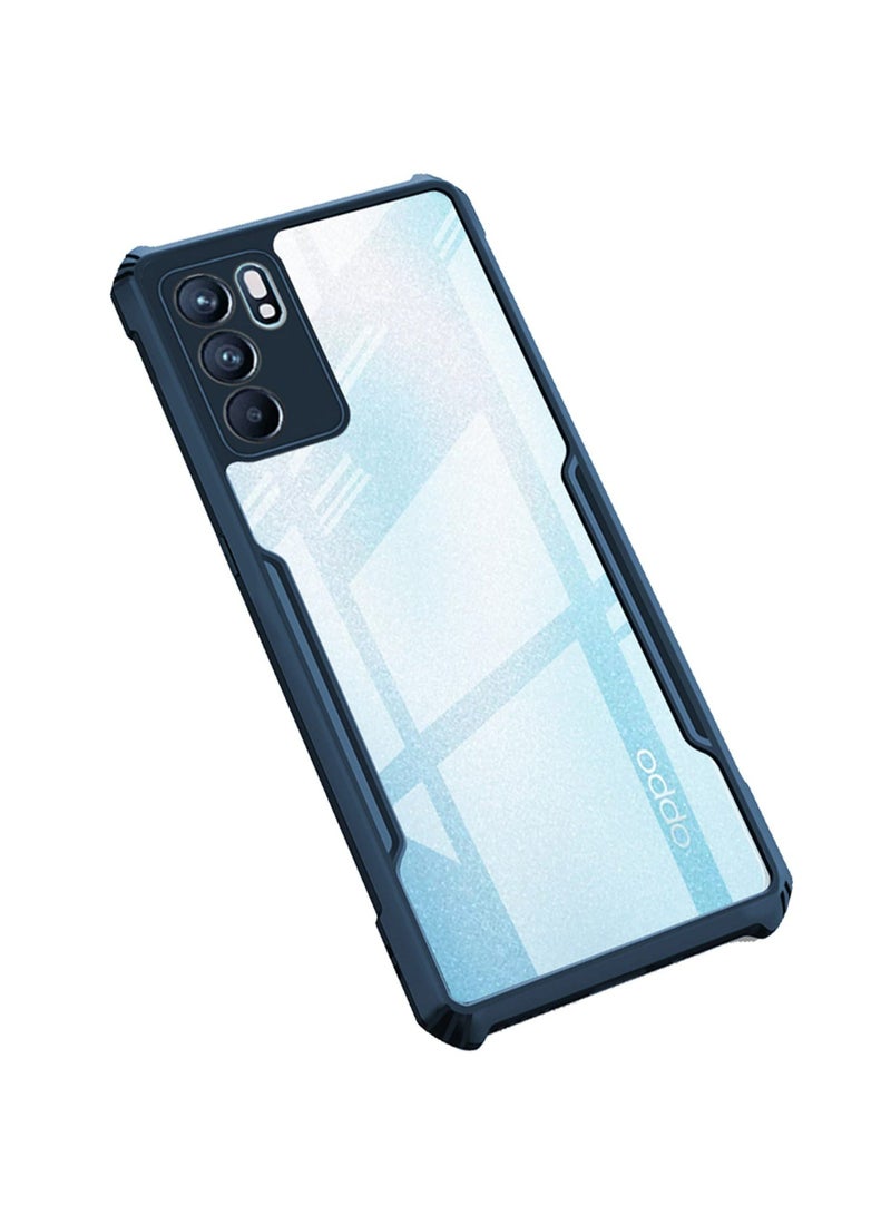 غطاء هاتف محمول لجهاز OPPO Reno 6 Pro 5G، غطاء رفيع جدًا وخفيف الوزن من مادة TPU لينة + غطاء خلفي شفاف من الأكريليك - Image 2