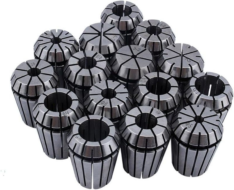 klarako 15pcs Er25 Spring Collet Set Gripping Range From 2mm to 16mm for CNC Engraving Machine or Milling Lathe Tool - Image 5