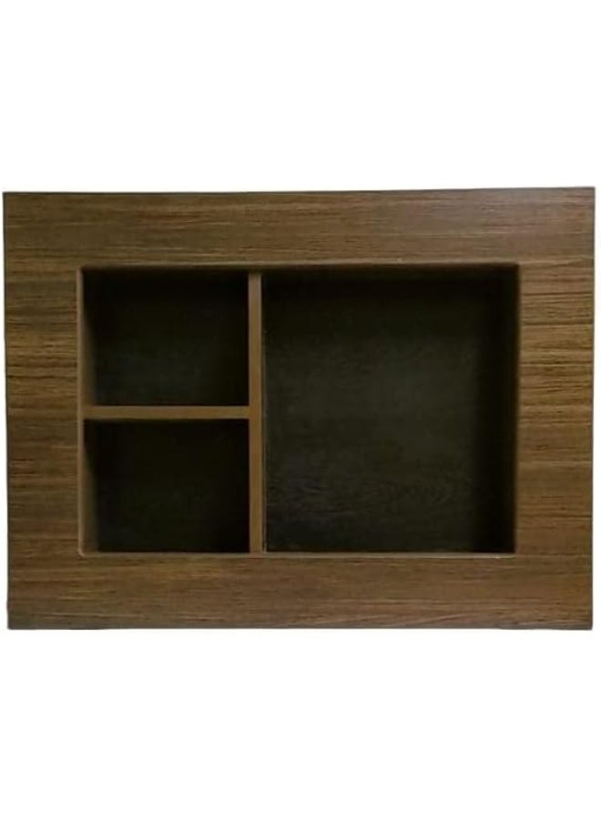 غطاء خشبي للمكيف، غطاء أنيق لمكيف الهواء من نوع النافذة مع عزل حراري، غطاء لمكيف الهواء بهيكل خشبي متين بسمك 18 ملم - Image 2