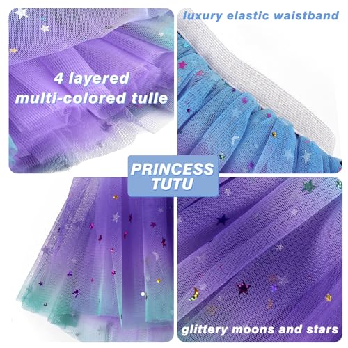 Creatoy Unicorn-Costume for Girls with unicorn rainbow tutu Toddler Rainbow Fairy Wings Princess Unicorn Birthday Party Supplies Halloween Favors - Image 5
