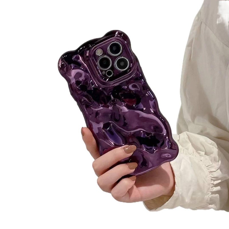 BB غطاء واقي، مقاوم للصدمات لـ iPhone 16 / 16 Plus / 16 Pro / 16 Pro Max، بنفسجي سيليكون من السيليكون باللون البنفسجي - Image 1