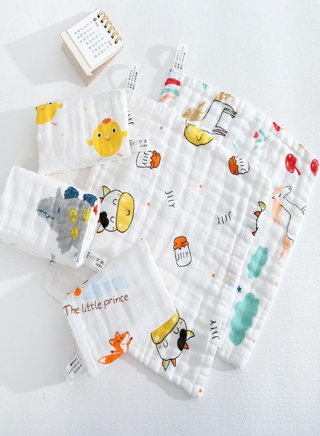 Reexplore New Born Baby Muslin Cloths |500 Tc| 50x25cm | 6Layered | Newborn baby face towel,Soft & Absorbent,Extra Soft Muslin Cotton Burping Towels for Newborn Baby, Muslin Cloth Hankies,Reusable (set of 4) - Image 3