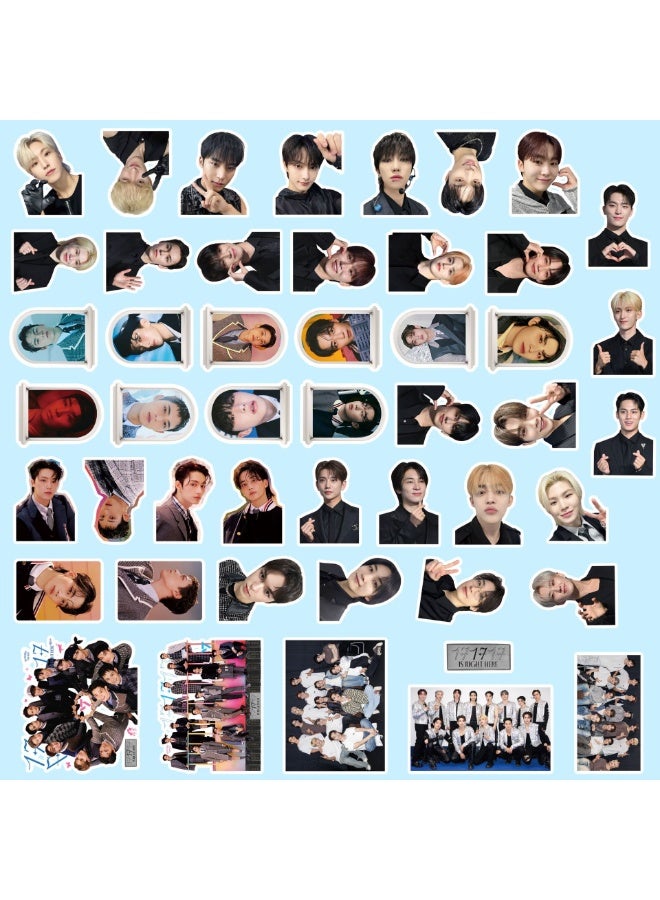 NIBEMINENT 97 Pcs Kpop SEVENTEEN 17 IS RIGHT HERE Deco Kit Waterproof Stickers, High Definition Printing Bright Colors, Suitable for Laptop Skateboard Luggage Water Bottle Guitar DIY - Image 2