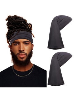 Leeven 2 Pieces Dreadlock Tube Sock Wide Elastic Dreadlock Headband Loc Cap Long Dread Cap Long Braid Cap Elastic Dreadlock For Full Cover Hair Stocking Sleep Dreadlock Hair Cover  - Image 1