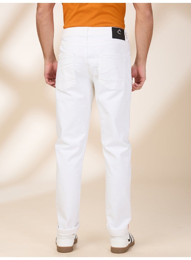 Being Human Mens White Slim Fit Denims - Image 3