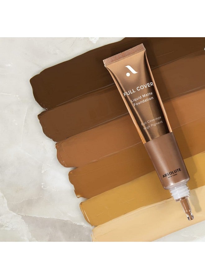 Absolute New York Full Cover Liquid Matte Foundation (Warm Walnut) - Image 4