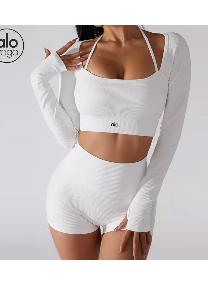 alo Yoga wear long sleeve threaded sports quick-drying top - Image 2