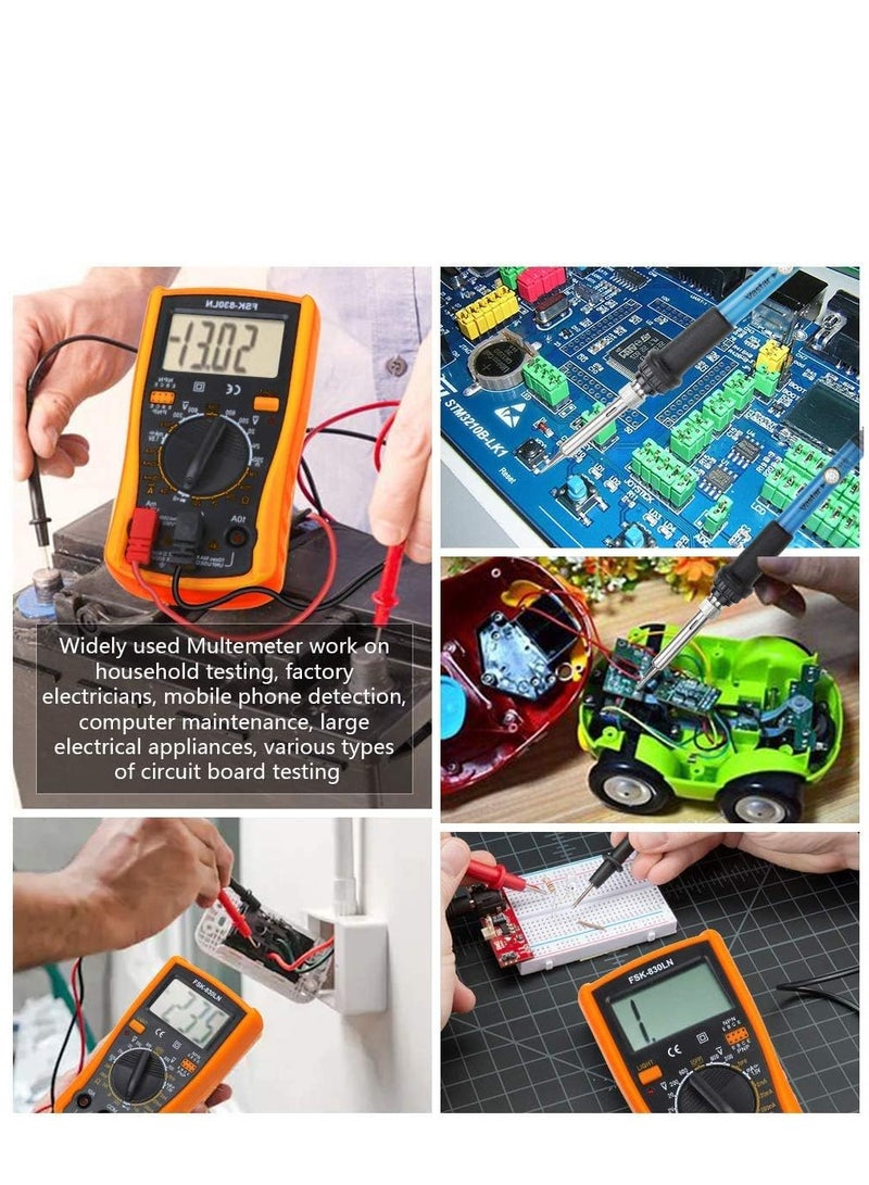 طقم حديد لحام كهربائي، اداة حديد اللحام الكهربائي القابلة للتعديل 60 واط مع مقياس رقمي متعدد، ومضخة لازالة القصدير، وقاطع اسلاك - Image 3