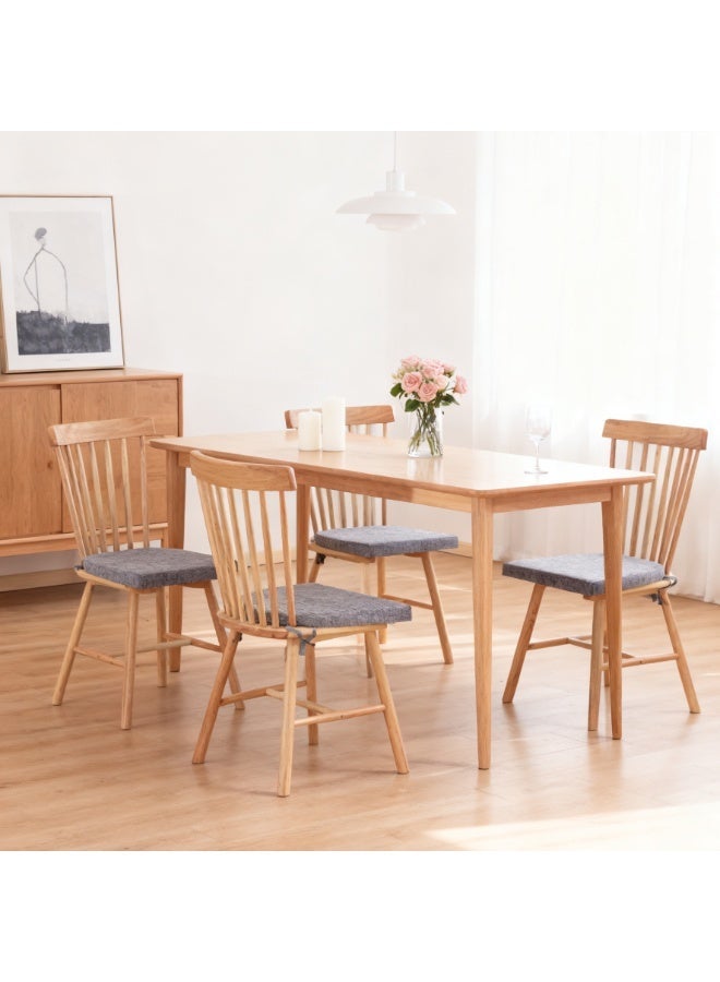 Foam Chair Cushions for Dining Chairs Set of 2, Non Slip Kitchen Chair Pads, 42x40.5x4 cm, Indoor Dining Chair Cushions with Ties, U-Shaped Seat Cushions for Kitchen Chairs - Image 3