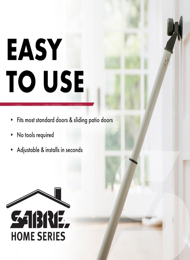 SABRE Adjustable 2-in-1 Door Security Bar, Door Stop Bar Secures Onto Door Knob, Strong Scratch-Proof Grip, Steady Against Floor, Removable Door Knob Top For Sliding Door Use, Portable & Easy to Use - Image 3