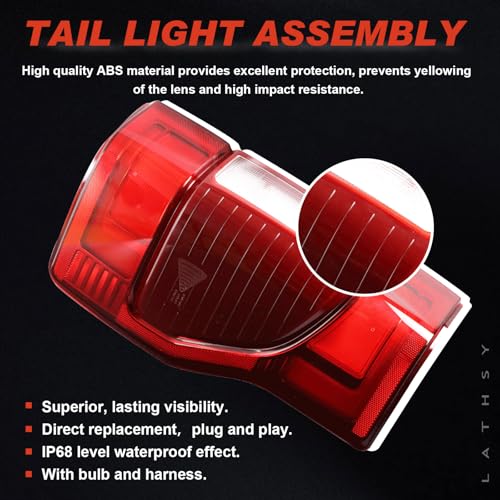 Lathsy LED Tail Light Left Driver Side Compatible With 2020-2022 Ford F250 F350 Super Duty W/Blind Spot Replace:LC3Z13405E - Image 5