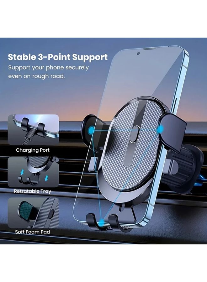 2025 Upgrade Auto Locking Universal Black Air Vent Phone Holder Mount - Image 5