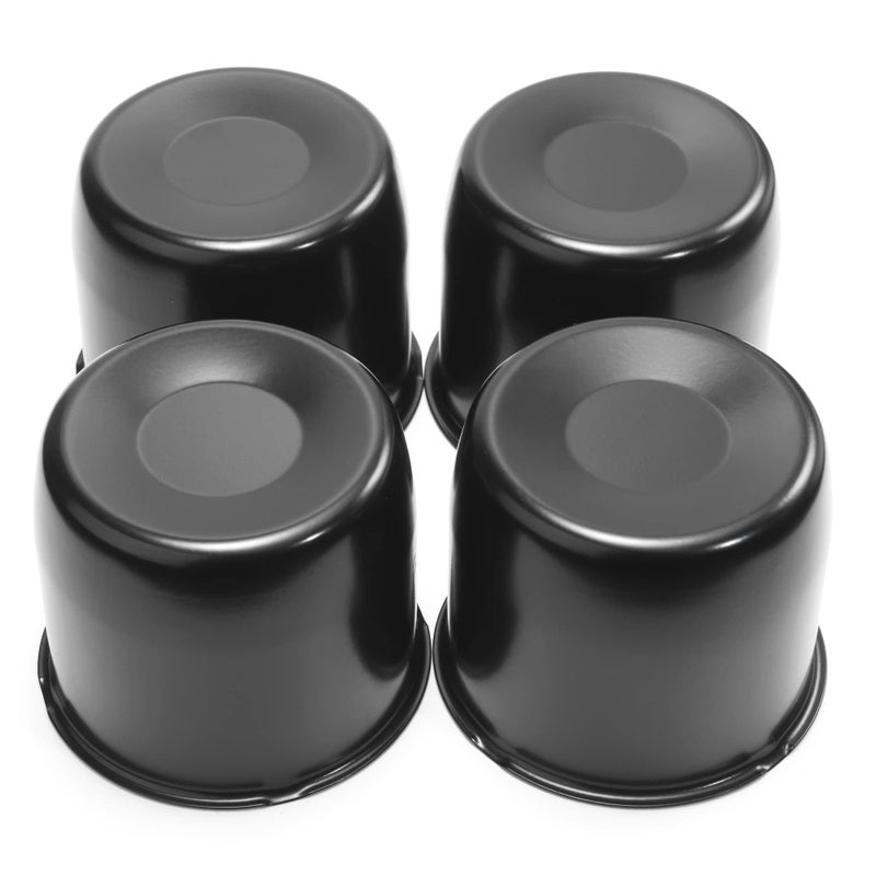 RTrhinotuning 425 Inch Center Caps Black Trailers Wheel Center Caps for Rims Push Through Hub Covers for Trucks Trailer Camper RV