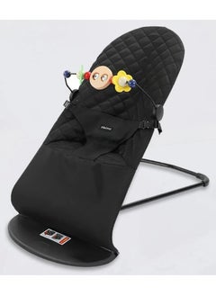 ARNOTEC Baby Bouncer Seat for Infants 0–18 Months – Portable Rocker with Soothing Vibrations, Mesh & Organic Cotton Fabric, 3 Recline Positions, Removable Toy Bar & Hanging Toys  - Image 2