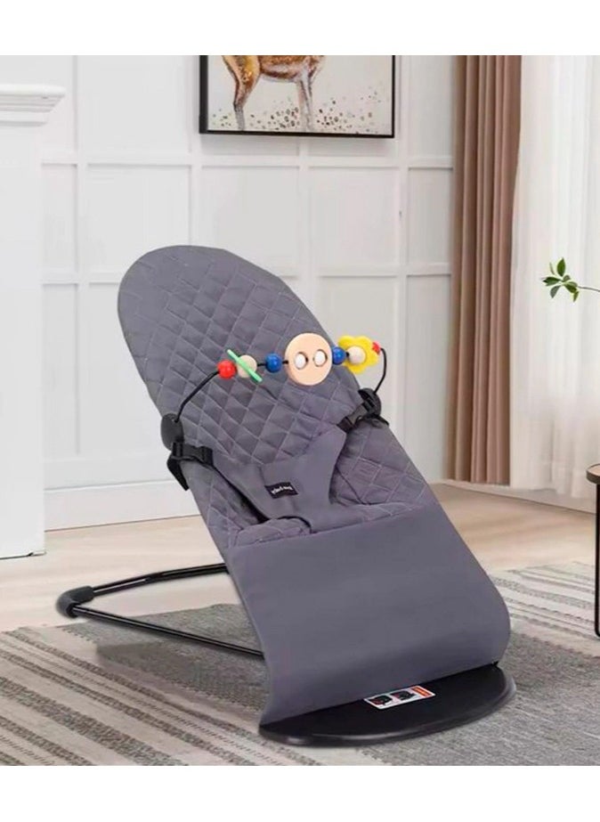 ARNOTEC - Baby Bouncer Seat for Infants 0–18 Months – Portable Rocker with Soothing Vibrations, Mesh & Organic Cotton Fabric, 3 Recline Positions, Removable Toy Bar & Hanging Toys - Image 1
