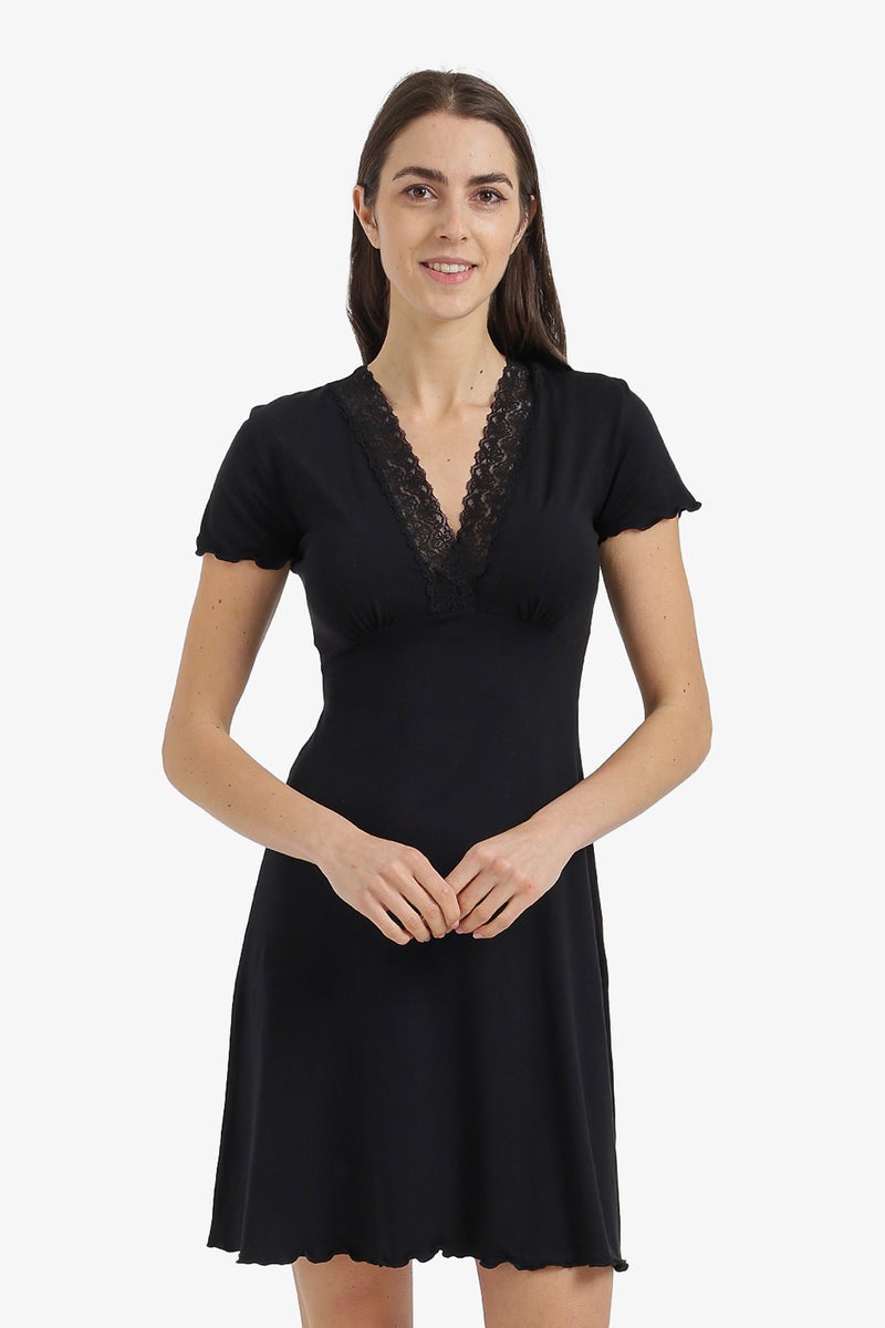 Carina Lace V-Neck Nightgown - Image 1