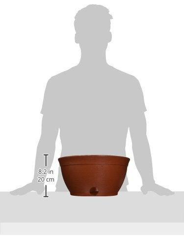 Emsco Group EMSCO Expandable Hose Hider – Expandable Hose Storage Pot – Rustic Terra Cotta - Image 3