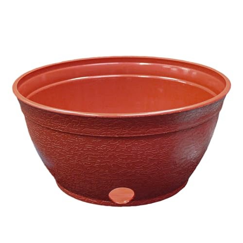 Emsco Group EMSCO Expandable Hose Hider – Expandable Hose Storage Pot – Rustic Terra Cotta - Image 1