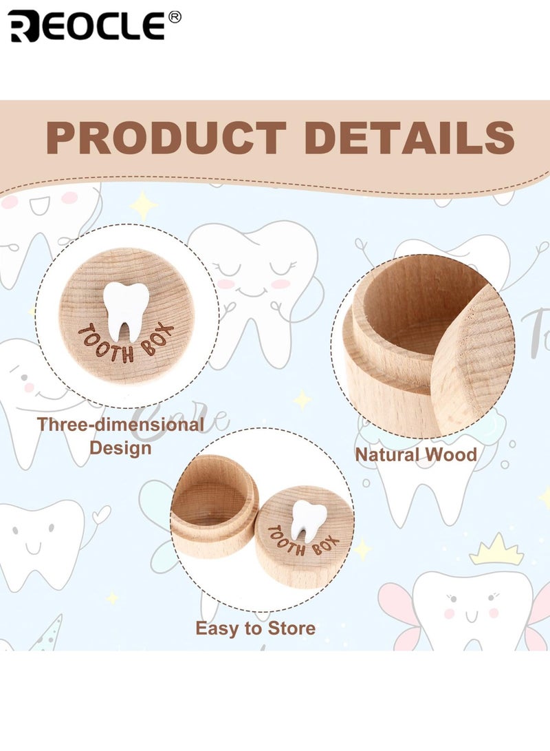 ريوكل صندوق تذكاري على شكل جنية أسنان للأطفال بتصميم ثلاثي الأبعاد وهيكل خشبي، صندوق تذكاري بتصميم خيالي لتخزين الأسنان، هدية مميزة. - Image 5