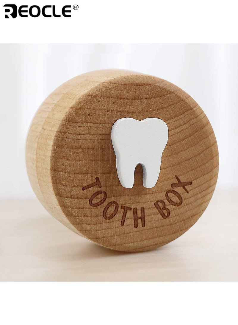 ريوكل صندوق تذكاري على شكل جنية أسنان للأطفال بتصميم ثلاثي الأبعاد وهيكل خشبي، صندوق تذكاري بتصميم خيالي لتخزين الأسنان، هدية مميزة. - Image 3