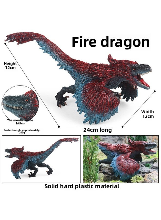 Children's Simulation Warcraft Dragon Dinosaur Model Toy Double-headed Dragon Thunder And Lightning Magic Dragon Black Dragon Wind God Magic Dragon Ornaments 