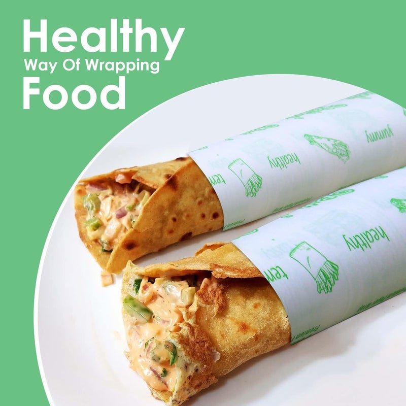Zxtor 1 Kg Food Wrapping Paper Roll (150 Meter Length) : Non-Stick, Greaseproof, Heat-Resistant, Eco-Friendly Perfect for Chapati, Paratha, Sandwich, Burger Wraps, and Lunch Boxes (Pack of 3 - Rolls) - Image 4