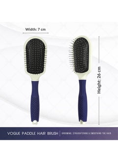 ROSS Ross Vogue Paddle Hair Brush with Large Coverage, Flexible Soft Ball-Point Bristles for Men & Women (Blue)  - Image 4