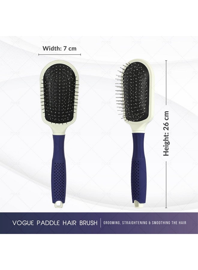 روس فرشاة شعر روس فوغ بادل ذات تغطية واسعة، شعيرات مرنة وناعمة برأس كروي للرجال والنساء (أزرق) - Image 4