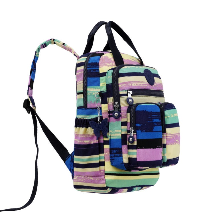 مجموعة كابريس حقيبة ظهر متوسطة للجنسين من كابريس كوليكشن – مخططة متعددة الألوان، خفيفة الوزن، نايلون مقاوم للماء، سعة 10 لتر - Image 5