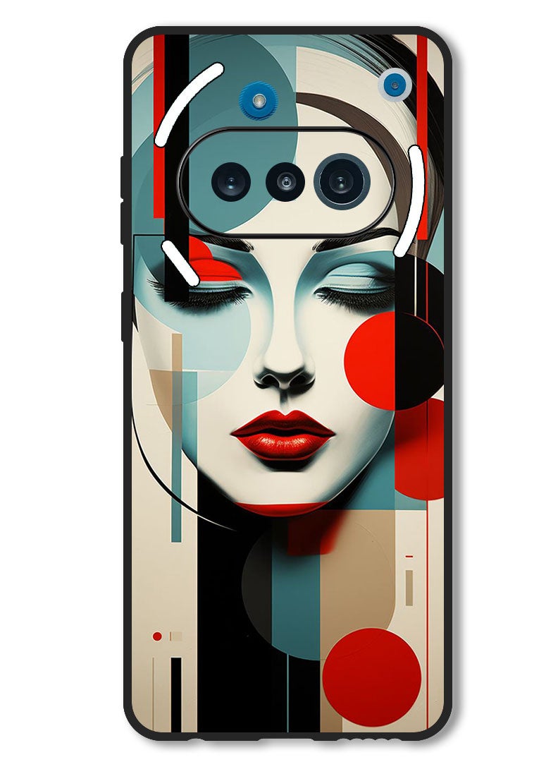 Theodor Case Compatible with Nothing Phone 3a Protection Shockproof Bumper Cover Women Art (2) - Image 1