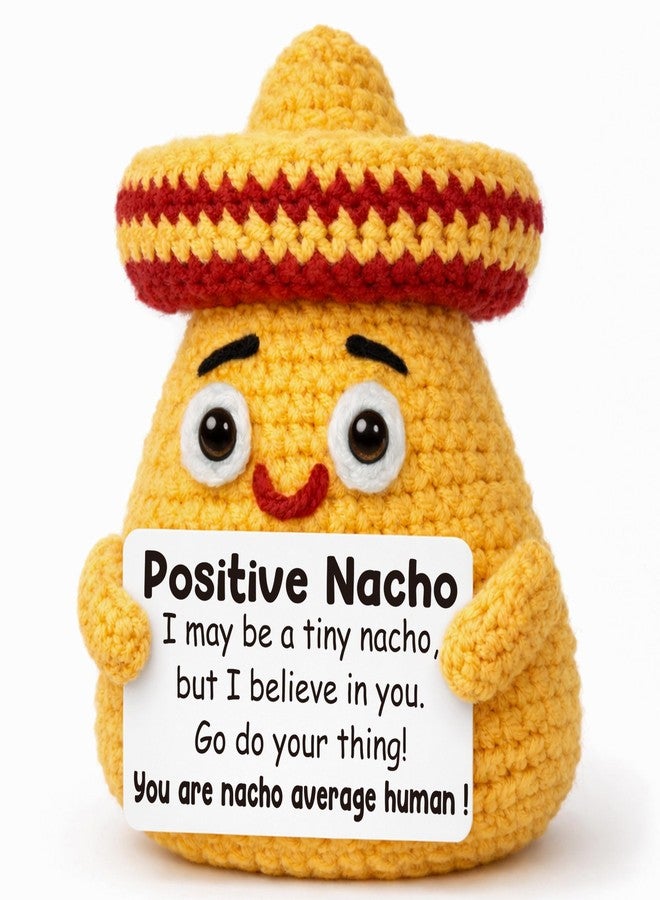 BdayPtion Positive Nacho Gifts for Women Men Mothers Day Birthday Gifts, Graduation Gift for Her Him Teens Girls Boys High School College Friend Handmade Positive Crochet Animals Nacho Support - Image 1