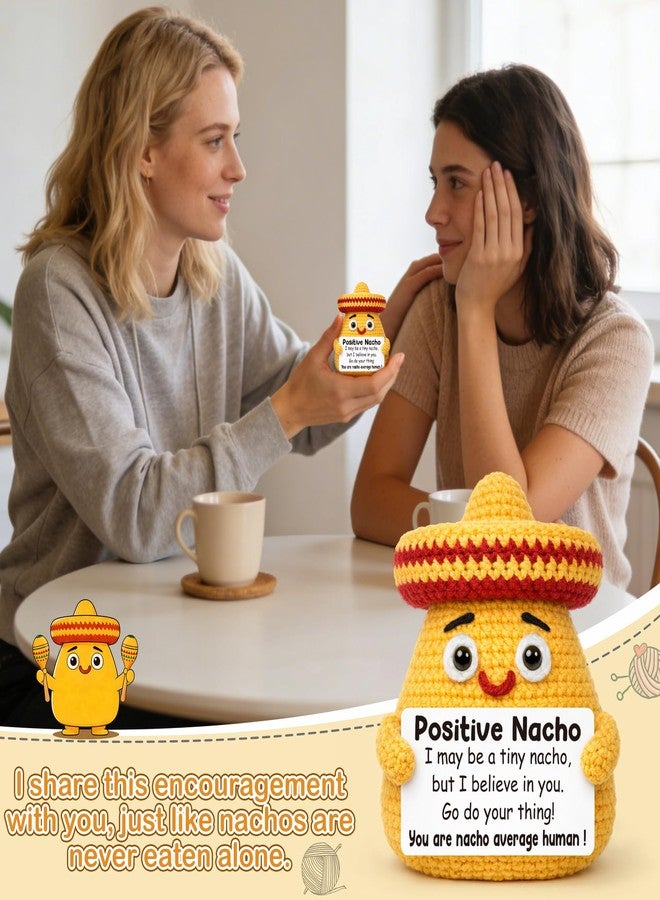 BdayPtion Positive Nacho Gifts for Women Men Mothers Day Birthday Gifts, Graduation Gift for Her Him Teens Girls Boys High School College Friend Handmade Positive Crochet Animals Nacho Support - Image 5