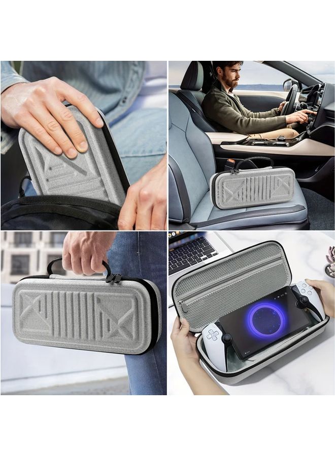 Grey EVA Protective Carrying Case for PS Portal with Accessory Compartment - Image 4