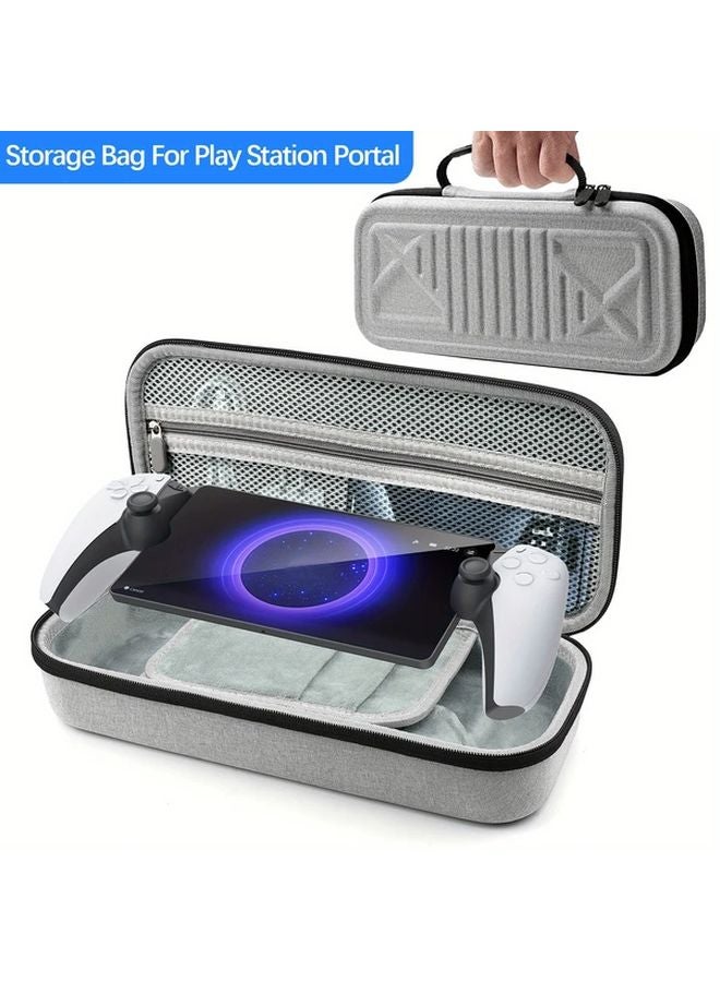 Grey EVA Protective Carrying Case for PS Portal with Accessory Compartment - Image 3