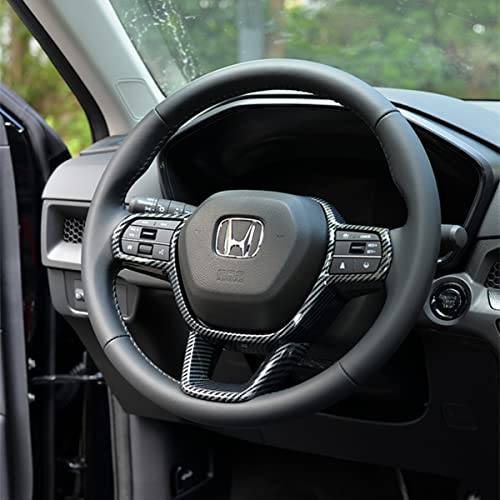 ZiWen Interior Trims Carbon Fiber Print Steering Wheel Cover Accessories for Honda CR-V HR-V Accord 2023 2024 2025 Civic 2022-2025 - Image 1