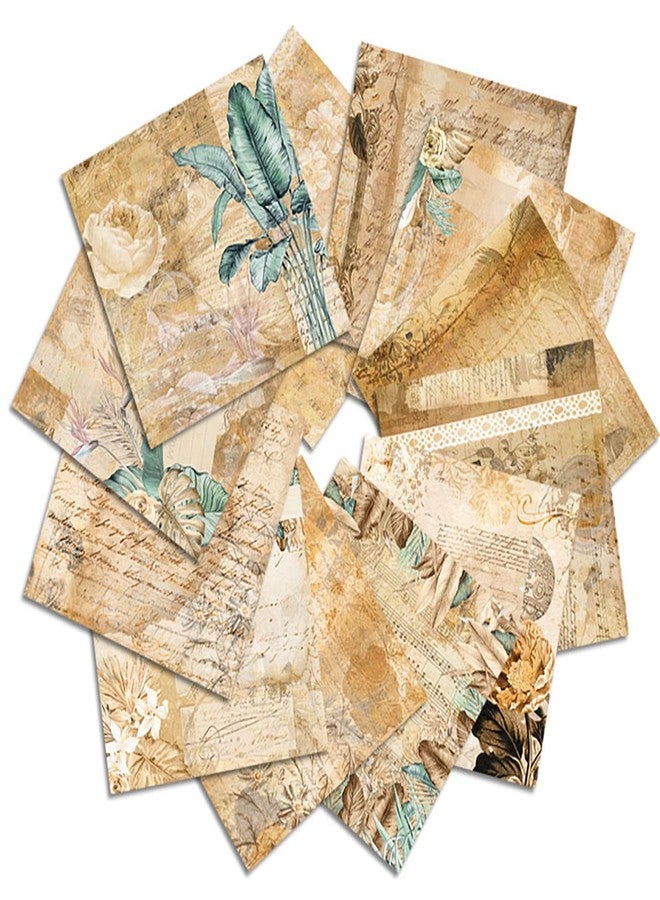 YASMEN Scrapbook Paper Pad 12x12, Vintage Patterned Cardstock Paper Pads, Single-Sided Decopodge Paper, Retro Decorative Craft Paper, Scrapbooking Junk Journal Gift Card Making Supplies - 24Sheet - Image 4