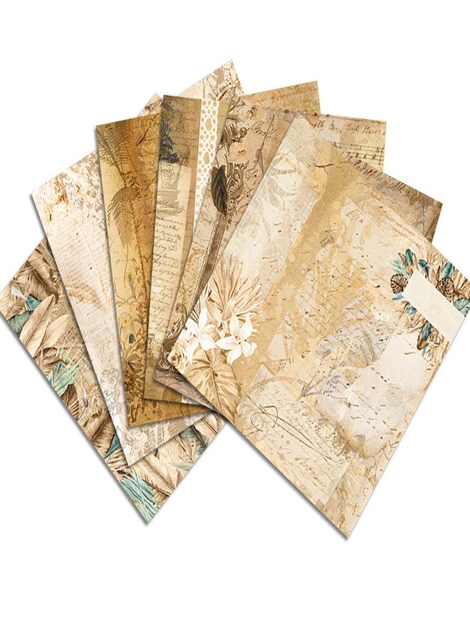 YASMEN Scrapbook Paper Pad 12x12, Vintage Patterned Cardstock Paper Pads, Single-Sided Decopodge Paper, Retro Decorative Craft Paper, Scrapbooking Junk Journal Gift Card Making Supplies - 24Sheet - Image 2