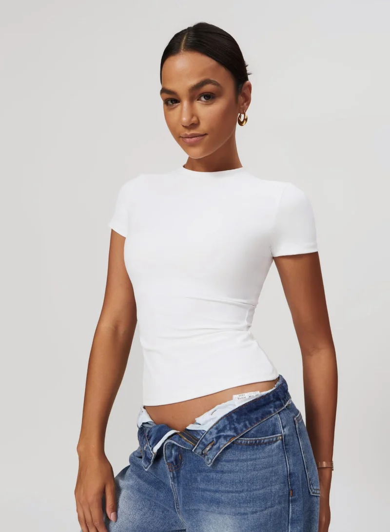 Womens Short Sleeves Fitted Shirt