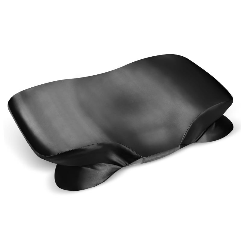 Satin Pillowcase for Zelimun Cervical Pillow Ergonomic Case Smooth  Soft Pillowcase Black Pillow Cover with Zipper