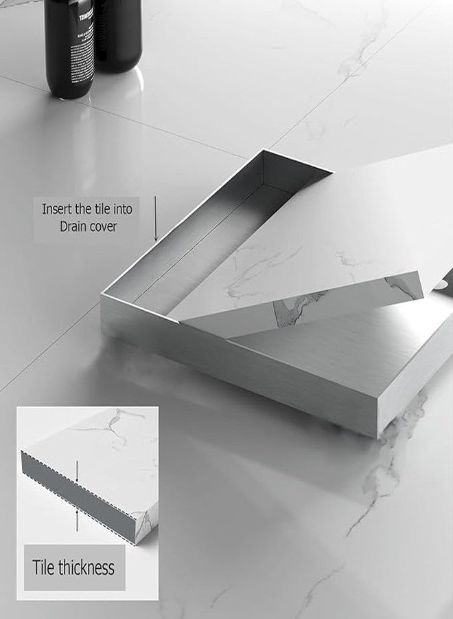 LIPKA 4 x 4 Inches Square Tile Insert Floor Drain | 304 Grade Stainless Steel/Invisible Shower Drain Channel | Waste Water Floor Drain for Bathroom & Showers Areas/Drain Jali with Anti Cockroach Trap - Image 5